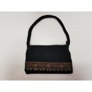 St Johns Bay Shoulder Woven purse "black"